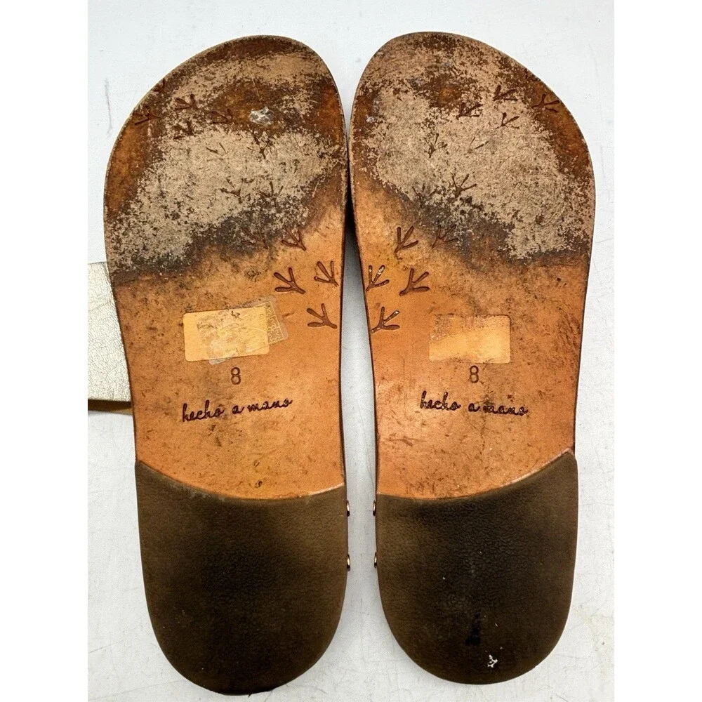 Beek Finch Toe Ring Sandals Handmade Leather Women’s Size 8 Anthropologie